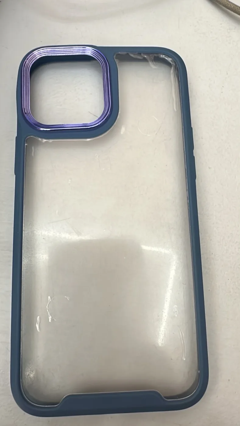 TPU Clear Glow iPhone 14 PRO MAX — AZUL — Producto