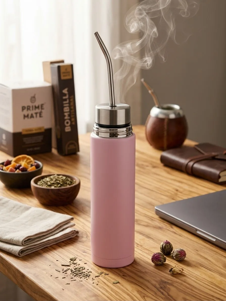 Termos Tml-02 Termo 750ML Acero Con Pico Cebad — ROSADO — Producto
