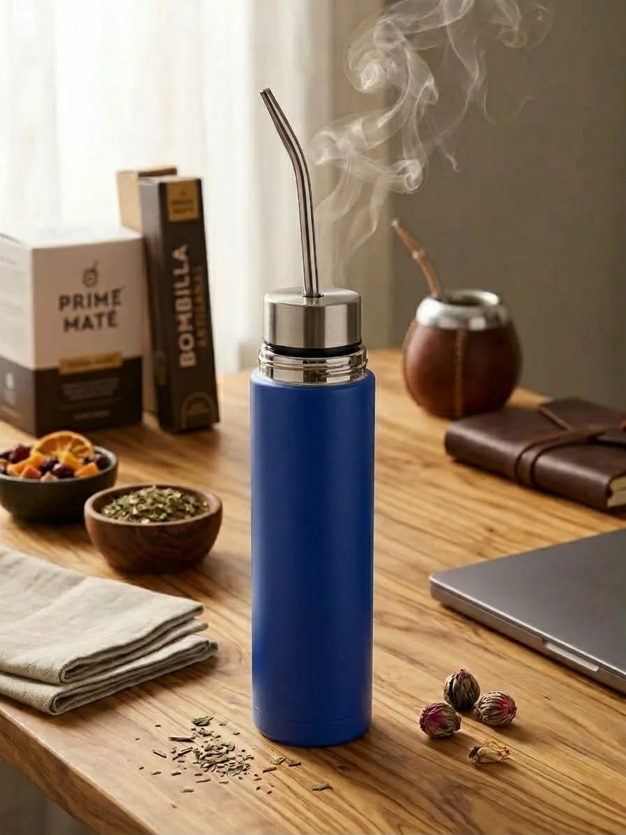 Termos Tml-02 Termo 750ML Acero Con Pico Cebad — AZUL — Producto