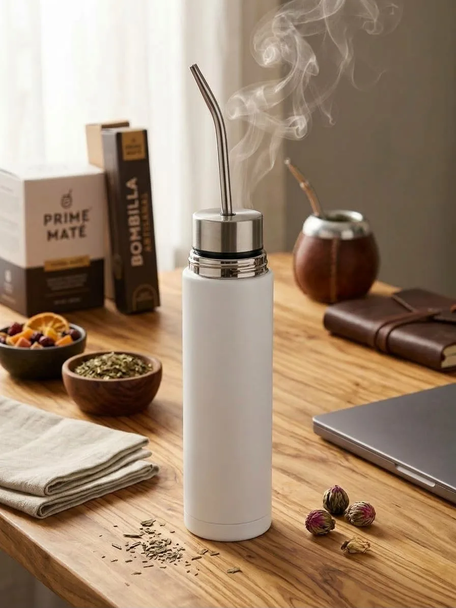Termos Tml-02 Termo 750ML Acero Con Pico Cebad — BLANCO — Producto