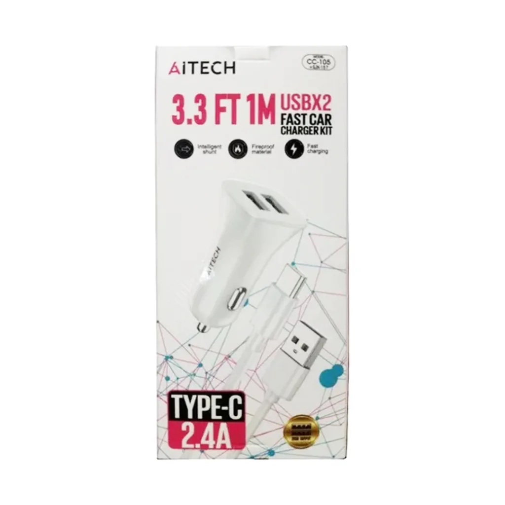 Cargador Para Auto Micro 2.4A Aitech