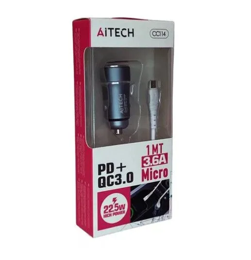 Cargador Para Auto Micro 22.5W Aitech