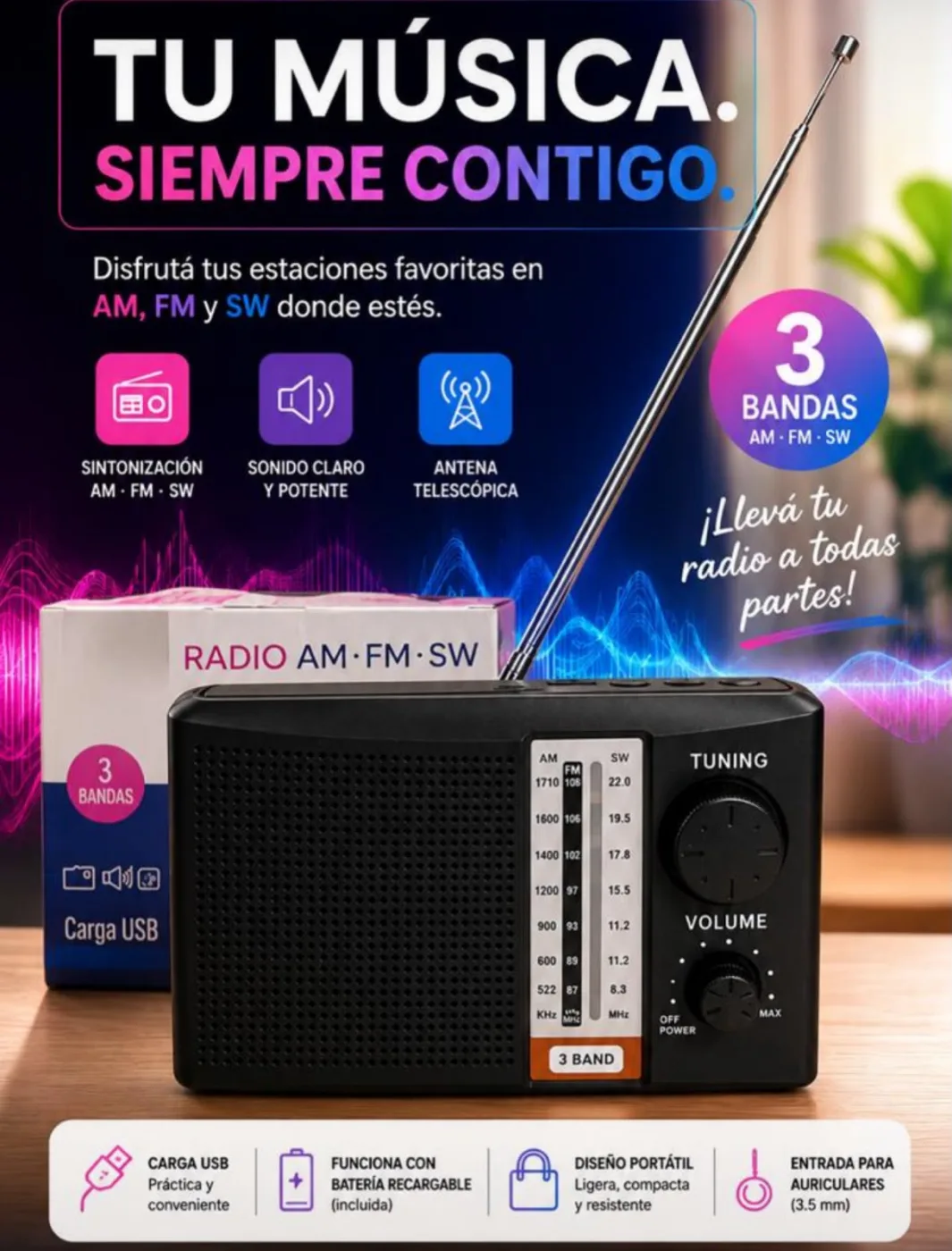 Hogar Radio 3 Bands Aitech