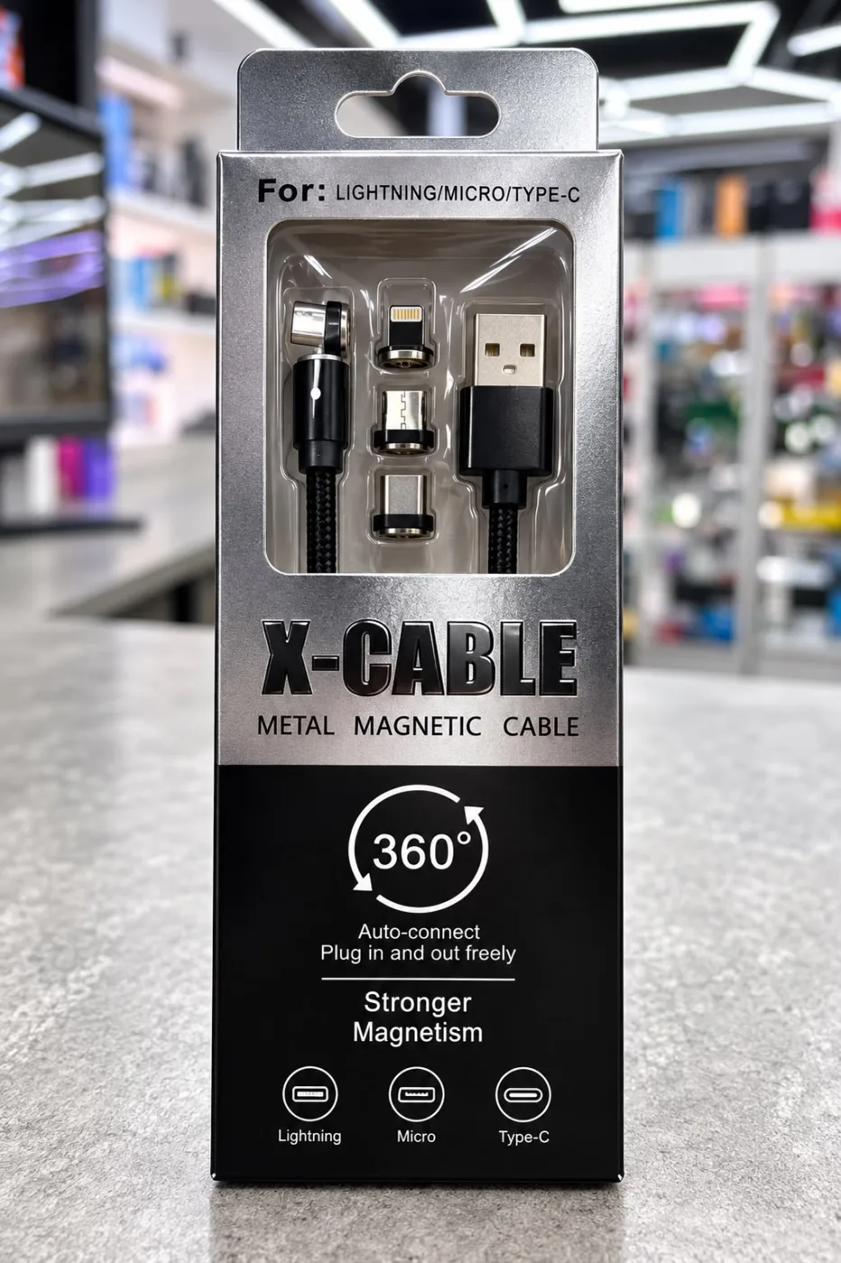 Cable USB Magnetico 4 En 1