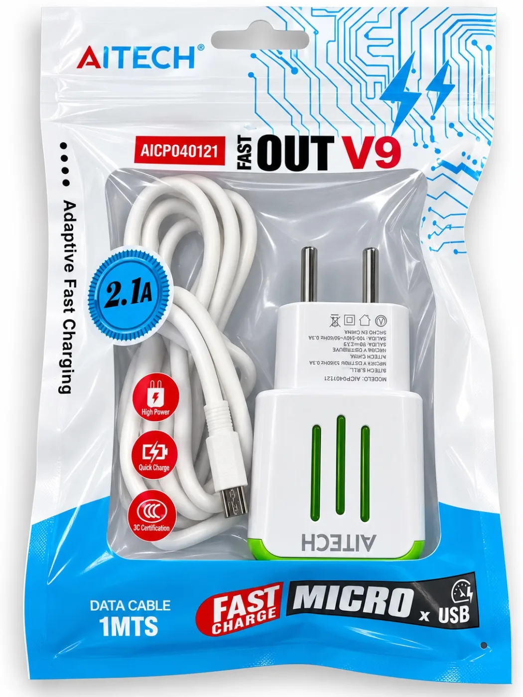 Cargador Micro 2.1A AICPO40121 Aitech