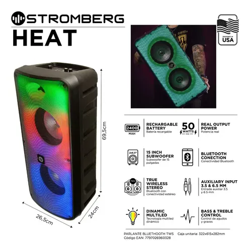 Parlante Torre Heat Stromberg
