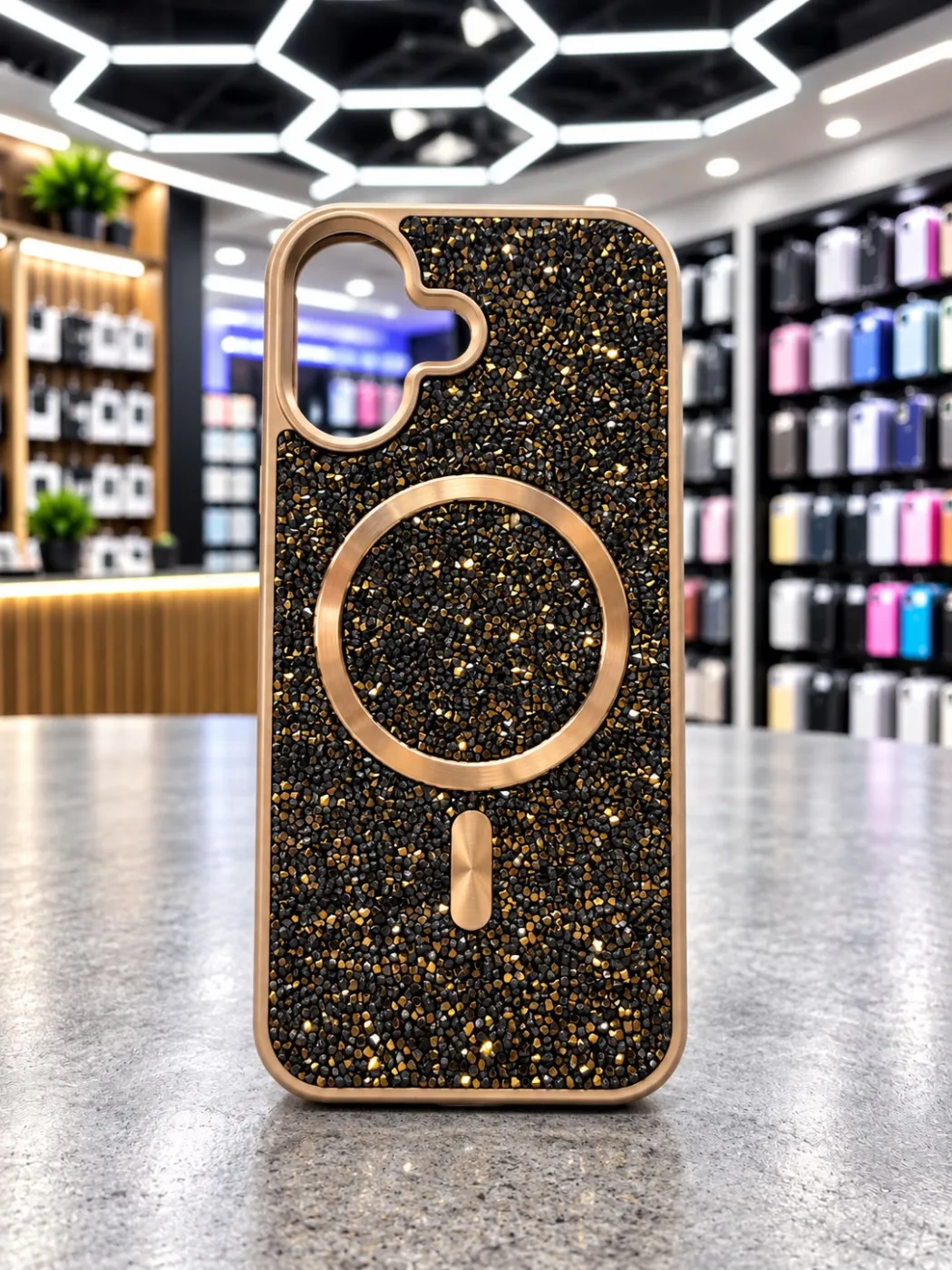 TPU Brillo Magsafe iPhone 17 — DORADO — Producto