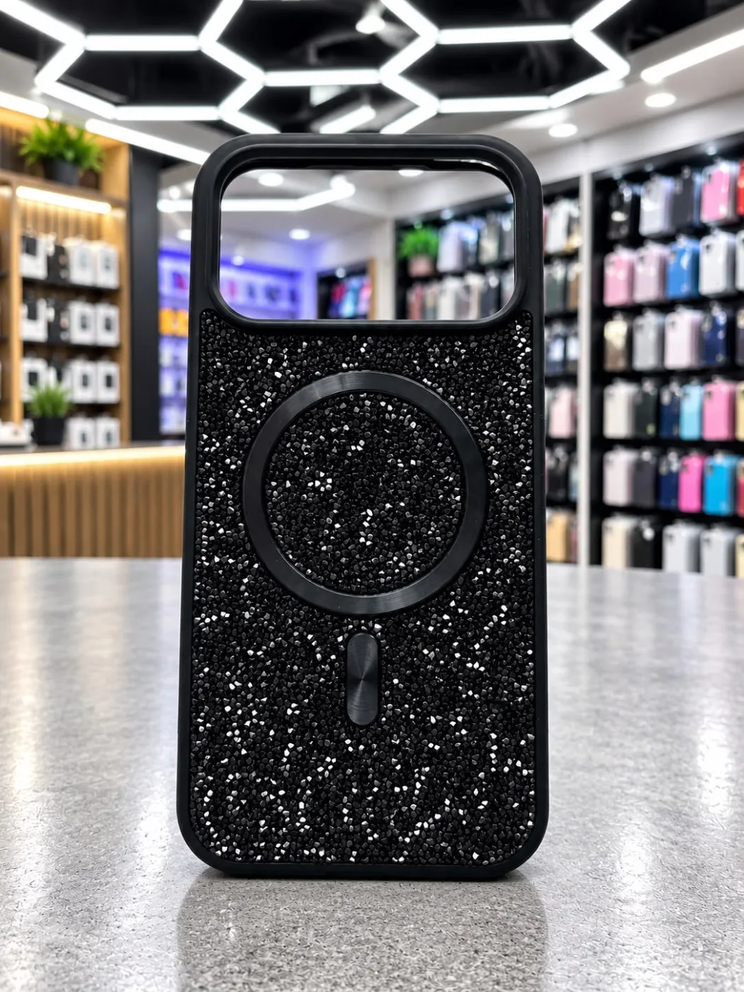 TPU Brillo Magsafe iPhone 17 PRO MAX / 18 PRO MAX — NEGRO — Producto